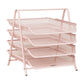 Mind Reader 4-Tier Paper Tray, Desktop Organizer, File Storage, Workspace, Office, Metal Mesh, 11.75"L x 13.75"W x 12.5"H