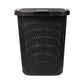 Mind Reader 50L Slim Laundry Hamper, Clothes Basket, Lid, Wicker Design, Plastic, 17.65"L x 13.75"W x 21"H