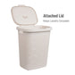 Mind Reader 50L Slim Laundry Hamper, Clothes Basket, Lid, Wicker Design, Plastic, 17.65"L x 13.75"W x 21"H