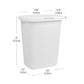 Mind Reader 50L Slim Laundry Hamper, Clothes Basket, Lid, Wicker Design, Plastic, 17.65"L x 13.75"W x 21"H