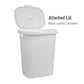 Mind Reader 50L Slim Laundry Hamper, Clothes Basket, Lid, Wicker Design, Plastic, 17.65"L x 13.75"W x 21"H
