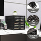 Mind Reader File Storage Drawers, Desk Organizer, Multi-Purpose, Crafts, Office, Metal Mesh, 11"L x 14"W x 11"H, Black