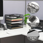 Mind Reader 5 Tier Paper Tray Desktop Organizer, Removable Shelves, Cut-Out Handles, Tool-Free Assembly, Metal Mesh, Black