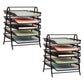 Mind Reader 5-Tier Paper Tray, Desktop Organizer, File Storage, Workspace, Office, Metal Mesh, 11.75"L x 14"W x 15"H