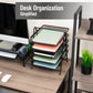Mind Reader 5-Tier Paper Tray, Desktop Organizer, File Storage, Workspace, Office, Metal Mesh, 11.75"L x 14"W x 15"H