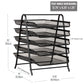 Mind Reader 5-Tier Paper Tray, Desktop Organizer, File Storage, Workspace, Office, Metal Mesh, 11.75"L x 14"W x 15"H