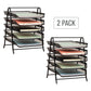 Mind Reader 5-Tier Paper Tray, Desktop Organizer, File Storage, Workspace, Office, Metal Mesh, 11.75"L x 14"W x 15"H