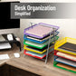 Mind Reader 5-Tier Paper Tray, Desktop Organizer, File Storage, Workspace, Office, Metal Mesh, 11.75"L x 14"W x 15"H
