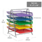 Mind Reader 5-Tier Paper Tray, Desktop Organizer, File Storage, Workspace, Office, Metal Mesh, 11.75"L x 14"W x 15"H