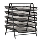 Mind Reader 5-Tier Paper Tray, Desktop Organizer, File Storage, Workspace, Office, Metal Mesh, 11.75"L x 14"W x 15"H