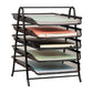 Mind Reader 5-Tier Paper Tray, Desktop Organizer, File Storage, Workspace, Office, Metal Mesh, 11.75"L x 14"W x 15"H