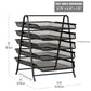Mind Reader 5-Tier Paper Tray, Desktop Organizer, File Storage, Workspace, Office, Metal Mesh, 11.75"L x 14"W x 15"H