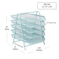 Mind Reader 5-Tier Paper Tray, Desktop Organizer, File Storage, Workspace, Office, Metal Mesh, 11.75"L x 14"W x 15"H