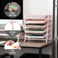 Mind Reader 5-Tier Paper Tray, Desktop Organizer, File Storage, Workspace, Office, Metal Mesh, 11.75"L x 14"W x 15"H