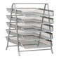 Mind Reader 5-Tier Paper Tray, Desktop Organizer, File Storage, Workspace, Office, Metal Mesh, 11.75"L x 14"W x 15"H