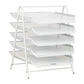 Mind Reader 5-Tier Paper Tray, Desktop Organizer, File Storage, Workspace, Office, Metal Mesh, 11.75"L x 14"W x 15"H