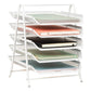 Mind Reader 5-Tier Paper Tray, Desktop Organizer, File Storage, Workspace, Office, Metal Mesh, 11.75"L x 14"W x 15"H