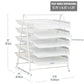 Mind Reader 5-Tier Paper Tray, Desktop Organizer, File Storage, Workspace, Office, Metal Mesh, 11.75"L x 14"W x 15"H
