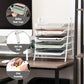 Mind Reader 5-Tier Paper Tray, Desktop Organizer, File Storage, Workspace, Office, Metal Mesh, 11.75"L x 14"W x 15"H
