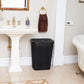 Mind Reader 60L Slim Laundry Hamper, Clothes Basket, Lid, Linen Design, Plastic, 18.25”L x 14.25”W x 23.5”H