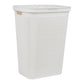 Mind Reader 60L Slim Laundry Hamper, Clothes Basket, Lid, Linen Design, Plastic, 18.25”L x 14.25”W x 23.5”H