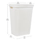 Mind Reader 60L Slim Laundry Hamper, Clothes Basket, Lid, Linen Design, Plastic, 18.25”L x 14.25”W x 23.5”H