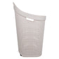 Mind Reader 60L Rolling Laundry Hamper, Clothes Basket, Wheels, Wicker Style, Plastic, 19.5"L x 14.75"W x 29.25"H