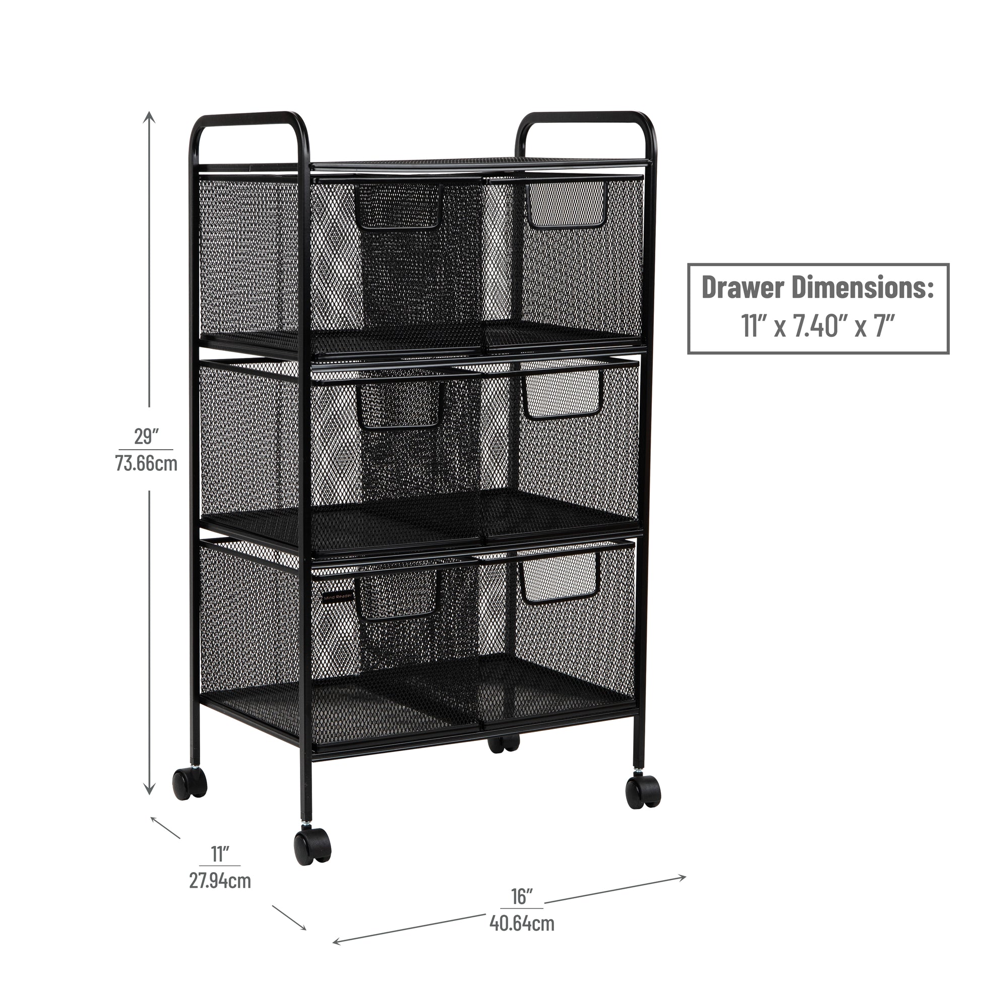 Mind Reader Network Collection, Rolling Storage Cart with 4 Removable –  Mindreaderstore