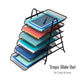 Mind Reader 6-Tier Paper Tray, Desktop Organizer, File Storage, Office, Metal Mesh, 11.75"L x 13.75"W x 18"H, Black