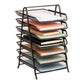 Mind Reader 7-Tier Paper Tray, Desktop Organizer, File Storage, Office, Metal Mesh, 11.75"L x 13.75"W x 20"H, Black