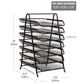 Mind Reader 7-Tier Paper Tray, Desktop Organizer, File Storage, Office, Metal Mesh, 11.75"L x 13.75"W x 20"H, Black