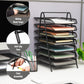 Mind Reader 7-Tier Paper Tray, Desktop Organizer, File Storage, Office, Metal Mesh, 11.75"L x 13.75"W x 20"H, Black