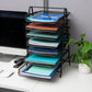 Mind Reader Network Collection, 7-Tier Paper Tray, File Storage, Desktop Organizer, Metal Mesh, Black