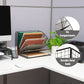 Mind Reader 6 Tier Fan Shaped Desktop File Organizer, Large Capacity Wire Document Holder for Office or Home, Black