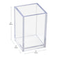 Mind Reader Pen Cup, Accessory Holder, Desktop Organization, Office, Acrylic, 2.5"L x 2.5"W x 4"H, Clear