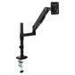 Mind Reader Single Monitor Arm for 13–32 Inch Screens, Gas Spring VESA Desk Mount, 180° Rotation, ±180° Swivel, ±65° Tilt, Integrated Cable Management, Holds up to 19.8 lbs, Black