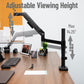 Mind Reader Single Monitor Arm for 13–32 Inch Screens, Gas Spring VESA Desk Mount, 180° Rotation, ±180° Swivel, ±65° Tilt, Integrated Cable Management, Holds up to 19.8 lbs, Black