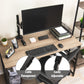 Mind Reader Single Monitor Arm for 13–32 Inch Screens, Gas Spring VESA Desk Mount, 180° Rotation, ±180° Swivel, ±65° Tilt, Integrated Cable Management, Holds up to 19.8 lbs, Black