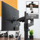 Mind Reader Single Monitor Arm for 13–32 Inch Screens, Gas Spring VESA Desk Mount, 180° Rotation, ±180° Swivel, ±65° Tilt, Integrated Cable Management, Holds up to 19.8 lbs, Black