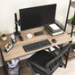 Mind Reader Single Monitor Arm for 13–32 Inch Screens, Gas Spring VESA Desk Mount, 180° Rotation, ±180° Swivel, ±65° Tilt, Integrated Cable Management, Holds up to 19.8 lbs, Black