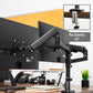 Mind Reader Dual Monitor Arm for 13–32 Inch Screens, Gas Spring VESA Desk Mount, ±180° Rotation, ±65° Tilt, ±180° Swivel, Holds up to 19.8 lbs Each,  Integrated Cable Management, Black