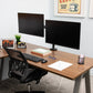 Mind Reader Dual Monitor Arm for 13–32 Inch Screens, Gas Spring VESA Desk Mount, ±180° Rotation, ±65° Tilt, ±180° Swivel, Holds up to 19.8 lbs Each,  Integrated Cable Management, Black