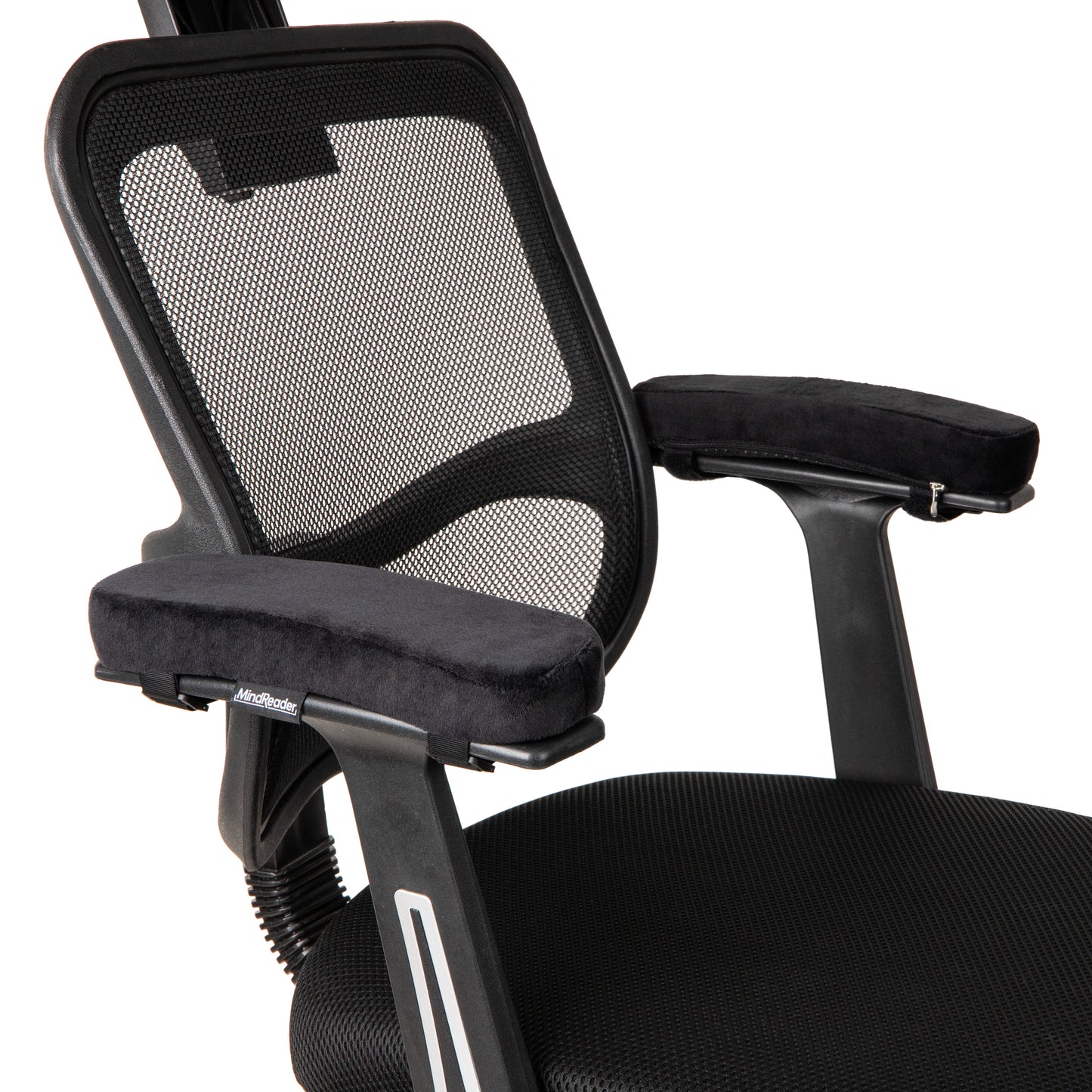 Mind Reader Air-Cloud Memory Foam Armrest Pads, Office & Gaming Chair Arm Rests, Elbow Support with Washable Cover, Black