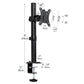 Mind Reader Single Monitor Desk Mount for 13"-32" Screens, VESA 75x75/100x100, 180° Rotation, ±90° Swivel, ±45° Tilt, 17.6 lb Load Capacity, Cable Management, Quick Release, Black