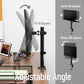 Mind Reader Single Monitor Desk Mount for 13"-32" Screens, VESA 75x75/100x100, 180° Rotation, ±90° Swivel, ±45° Tilt, 17.6 lb Load Capacity, Cable Management, Quick Release, Black