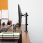 Mind Reader Single Monitor Desk Mount for 13"-32" Screens, VESA 75x75/100x100, 180° Rotation, ±90° Swivel, ±45° Tilt, 17.6 lb Load Capacity, Cable Management, Quick Release, Black