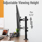 Mind Reader Single Monitor Desk Mount for 13"-32" Screens, VESA 75x75/100x100, 180° Rotation, ±90° Swivel, ±45° Tilt, 17.6 lb Load Capacity, Cable Management, Quick Release, Black