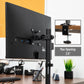 Mind Reader Single Monitor Desk Mount for 13"-32" Screens, VESA 75x75/100x100, 180° Rotation, ±90° Swivel, ±45° Tilt, 17.6 lb Load Capacity, Cable Management, Quick Release, Black