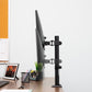 Mind Reader Single Monitor Desk Mount for 13"-32" Screens, VESA 75x75/100x100, 180° Rotation, ±90° Swivel, ±45° Tilt, 17.6 lb Load Capacity, Cable Management, Quick Release, Black