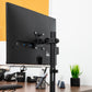 Mind Reader Single Monitor Desk Mount for 13"-32" Screens, VESA 75x75/100x100, 180° Rotation, ±90° Swivel, ±45° Tilt, 17.6 lb Load Capacity, Cable Management, Quick Release, Black